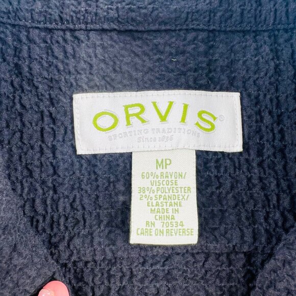 Orvis Women's size MP Med Petite Jacket Full Zip Stretch Textured Black - Picture 3 of 4